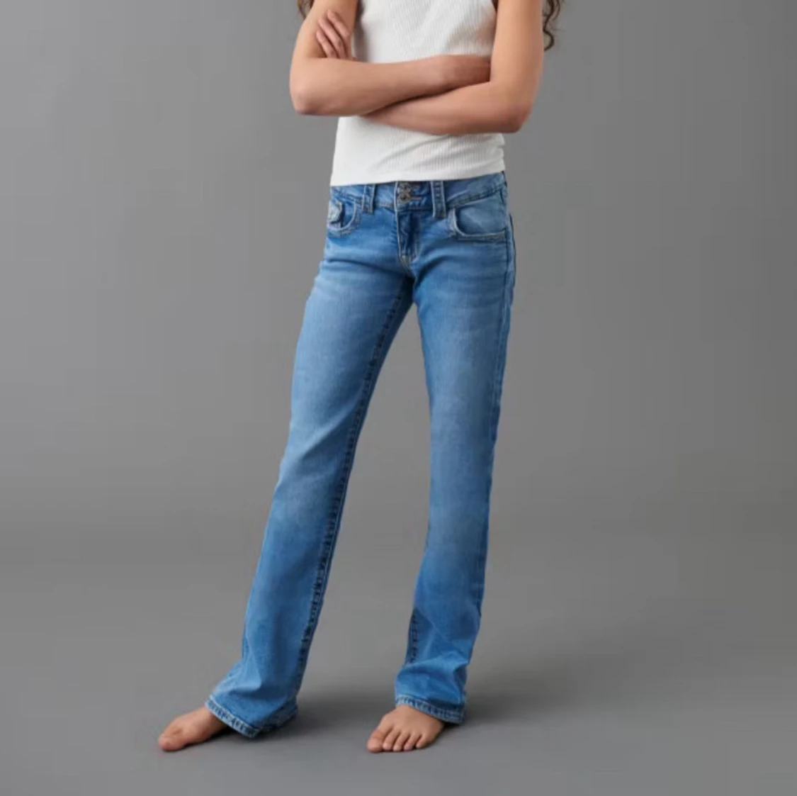 lågmidjade jeans