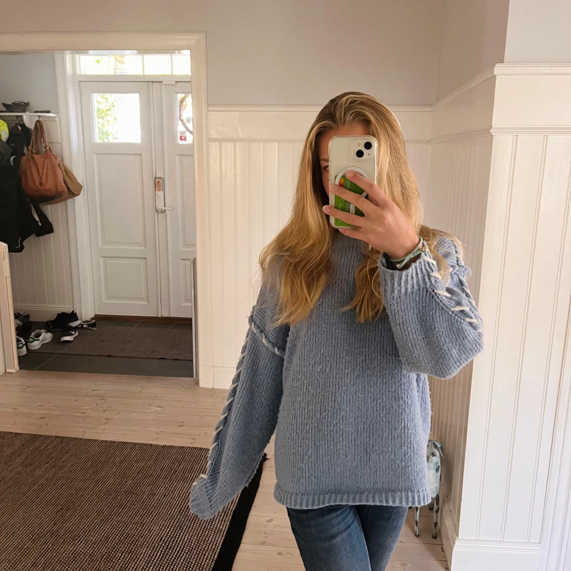 såååå söt stickad tröja ❤️❤️🥹🩵