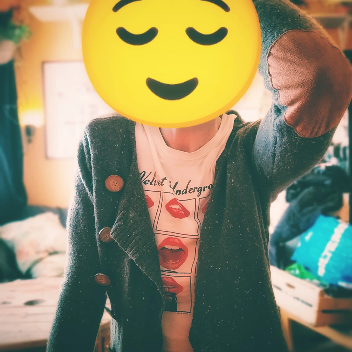 Annorlunda grön stickad tröja - 3