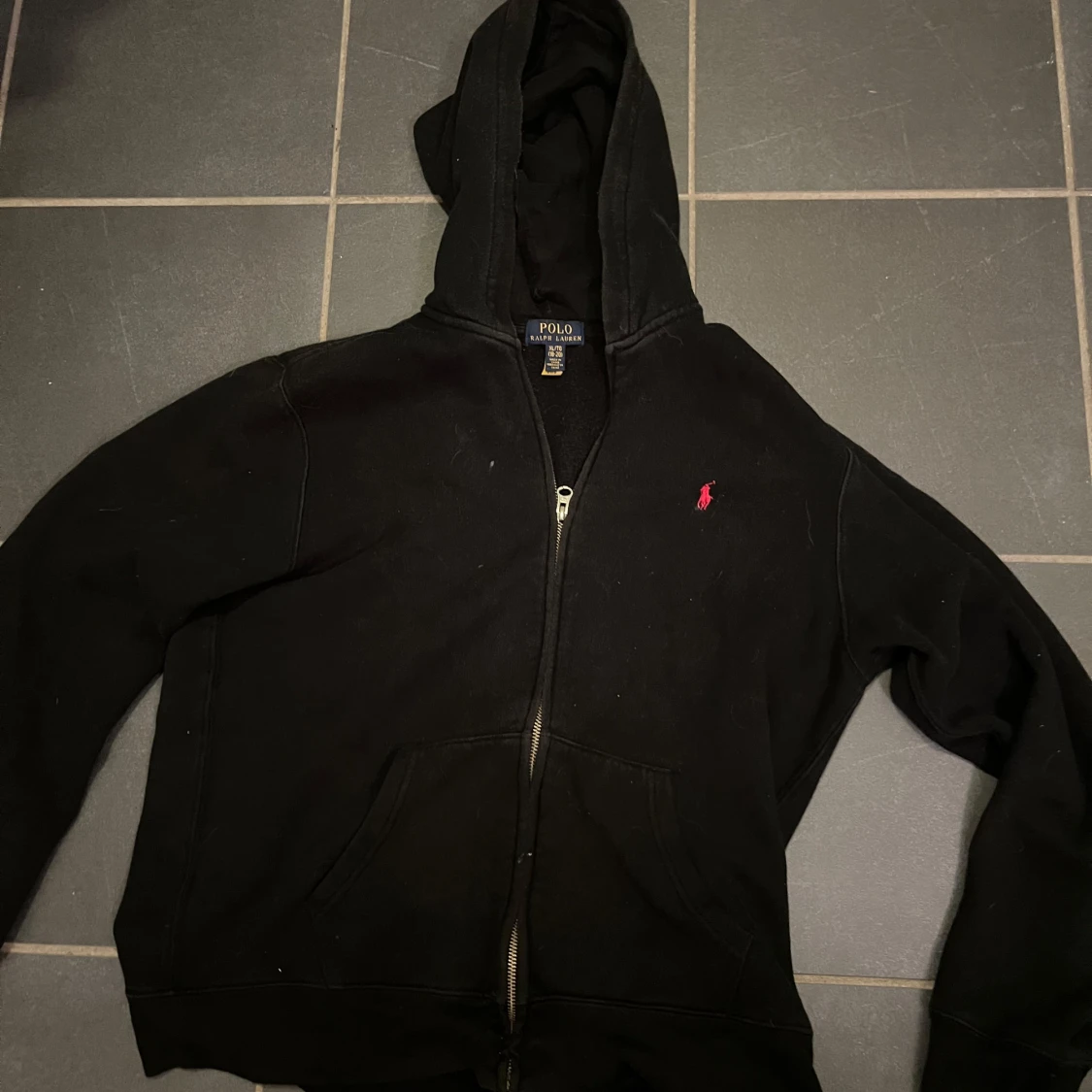 Svart zip hoodie från Ralph Lauren