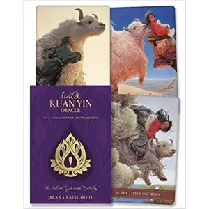 Within you beats a fiercely optimistic heart, powerful with courage, creativity and compassion. Your soul knows how to embrace the path of transformation with love, unafraid to be different and ready to take risks to manifest your soul's calling and higher purpose. Conventionality cannot tame you, nor will fear hold you from confidently nurturing your spiritual path and welcoming the wondrous beauty that is possible for you to experience and share with the world. Wild one, this deck is for you. When peace, love and comfort seem distant, WILD KUAN YIN ORACLE connects you to the Divine Mother. She comes to remind you of your beauty, passion and your brave, bold heart. This beautiful special edition of a trusted favourite includes Alana's original full-length messages and healing processes to guide and strengthen you through even the darkest of trials. Open your whole self to untold possibilities and live your highest destiny with fearlessness and joy. 44 full-colour cards with gold-painted edging In-depth 292-page guidebook Packaged in a deluxe hardcover box with a magnetic close and gold foil finish Lush velvet pouch Card size: 95 x 139 mm