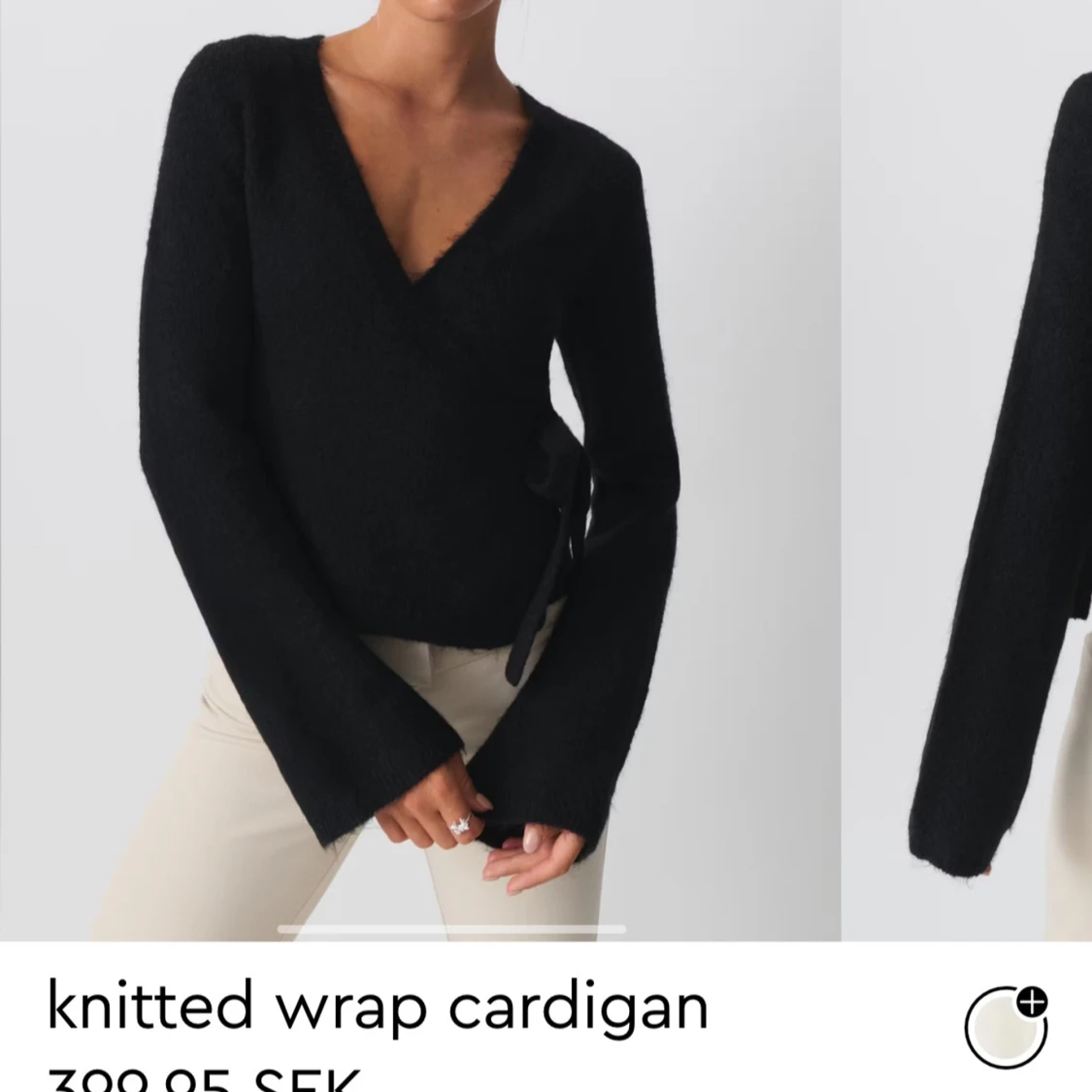 Knitted wrap cardigan