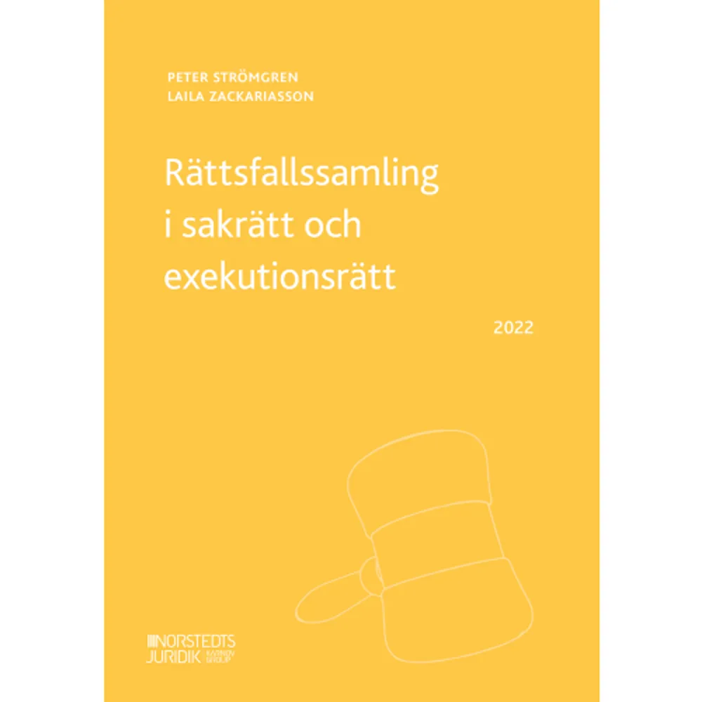 Denna rättsfallssamling innehåller ett stort antal centrala rättsfallinom rättsområdena sakrätt och exekutionsrätt. Boken är i förstahand framtagen för kurser på universitets- och högskolenivå menär också avsedd att kunna användas i annan kursverksamhet och avpraktiker. Urvalet är anpassat till kurser i sak- och insolvensrätt påjuristprogrammet vid Uppsala universitet.    Format Häftad   Omfång 883 sidor   Språk Svenska   Förlag Norstedts Juridik   Utgivningsdatum 2022-08-18   Medverkande Peter Strömgren   ISBN 9789139027188  . Böcker.