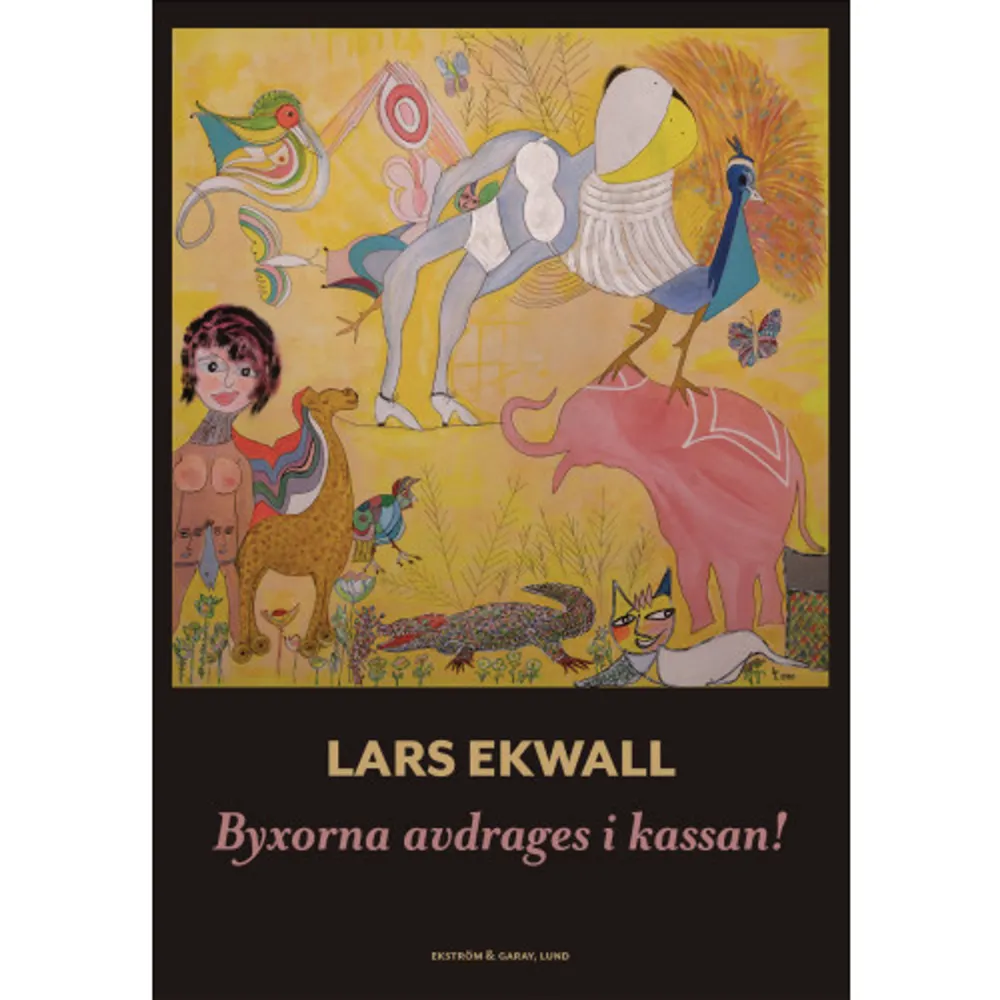 Byxorna avdrages i kassan är en egensinnig självbiografi där Lars Ekwall tar med läsaren på en vindlande resa genom såväl sitt eget liv som genom vårt avlånga land. Med hjälp av kreativa redogörelser av sanna upplevelser, fabuleringar, målande underligheter, plus underbara improvisationer skildrar Lars sitt liv som musiker, och hur han jagas av elefanter, bygger upp ett framgångsrikt företag och träffar sitt livs kärlek.    Format Danskt band   Omfång 140 sidor   Språk Svenska   Förlag Ekström & Garay   Utgivningsdatum 2023-12-04   ISBN 9789189850668  . Böcker.