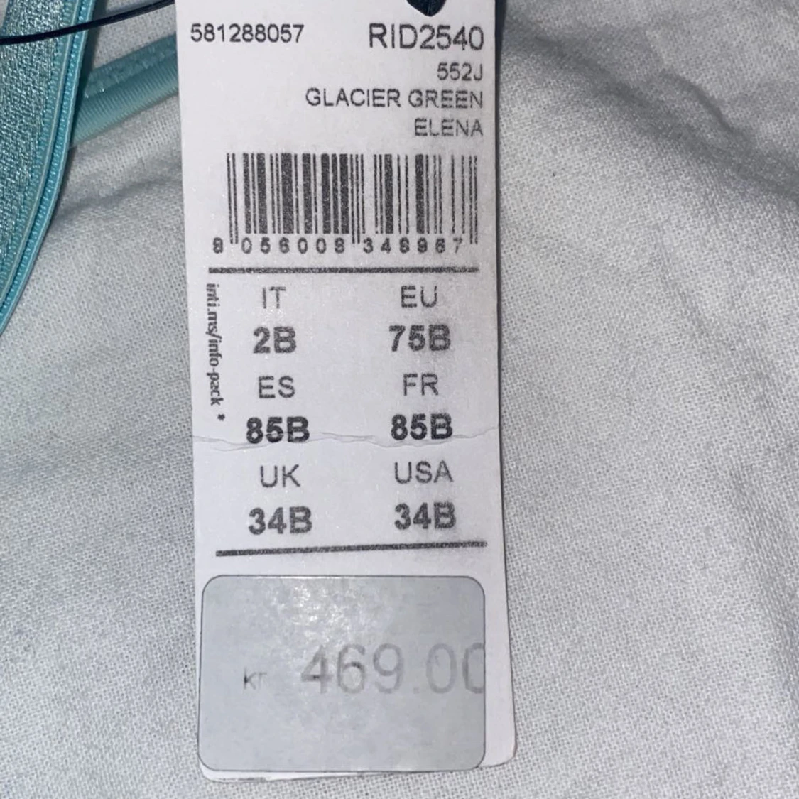 Turkos spets-bh med blommönster - 90