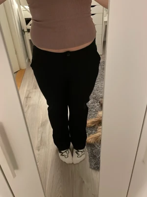 Svarta byxor från 157, storlek S - Säljer ett par svarta byxor från 157 i storlek S. Dom är mid waist