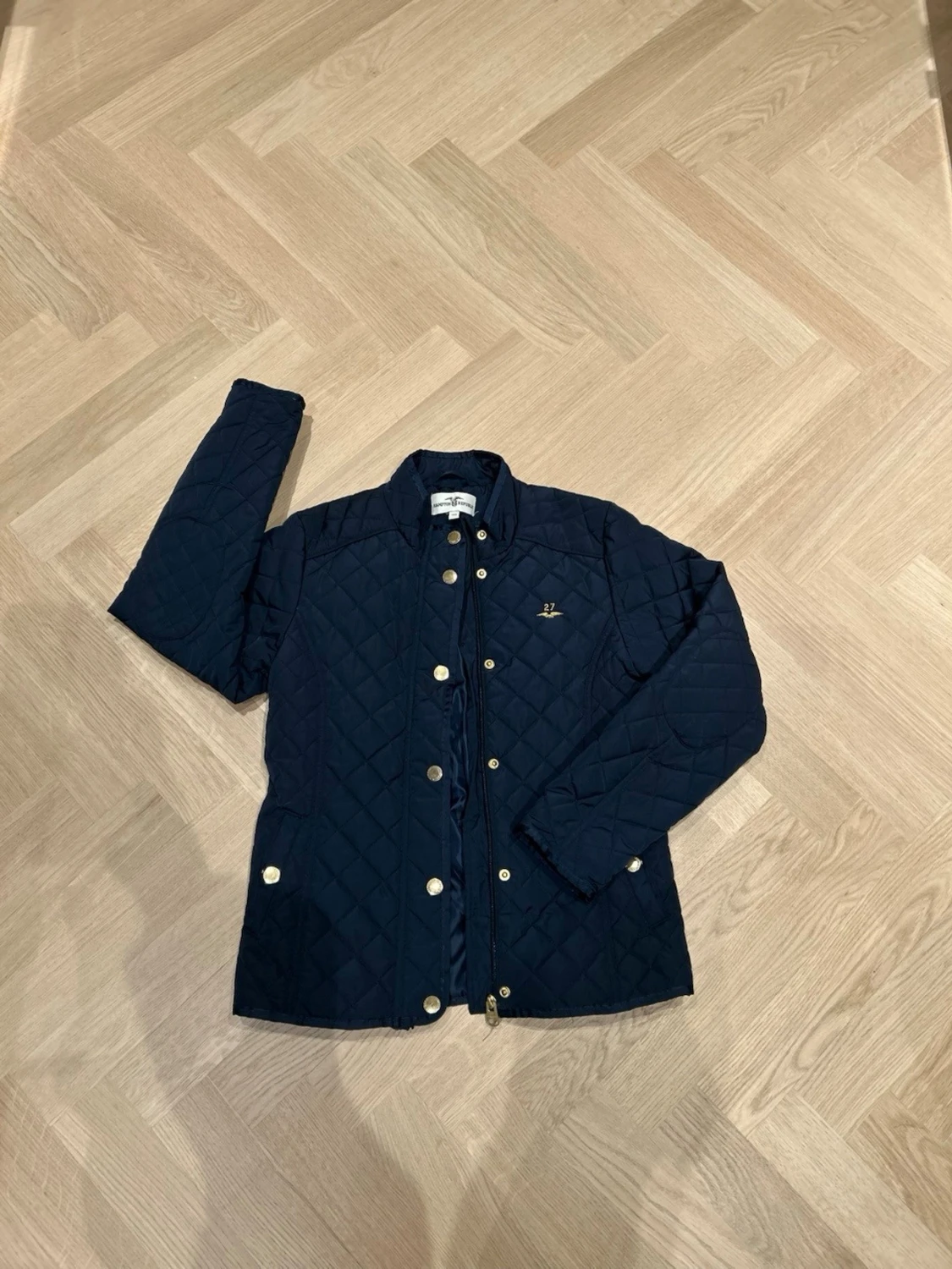 Marinblå quiltad jacka Hampton Republic