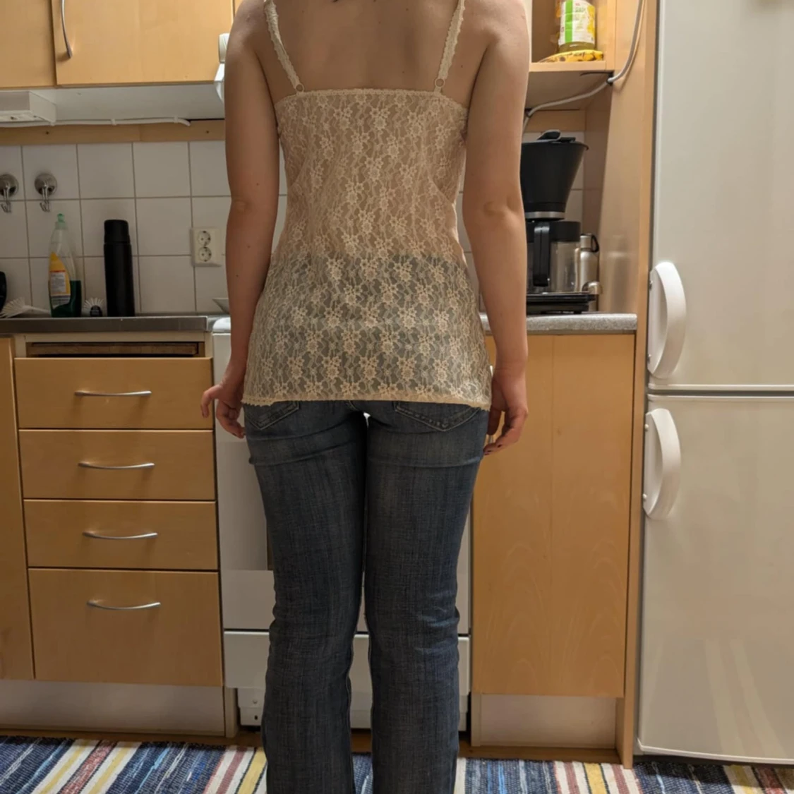 Vintage spets linne - 4