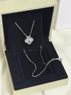 Äkta silver halsband  - Kommer med låda o påse 