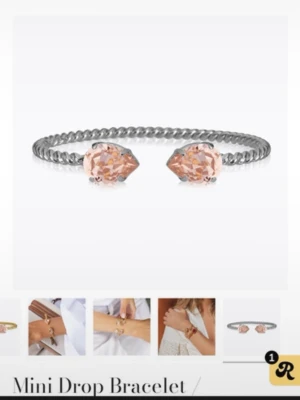 Caroline Svedbom armband  - Jätte fint Caroline Svedbom armband i silver med rosa Sten. Den är som ny💕pris kan diskuteras