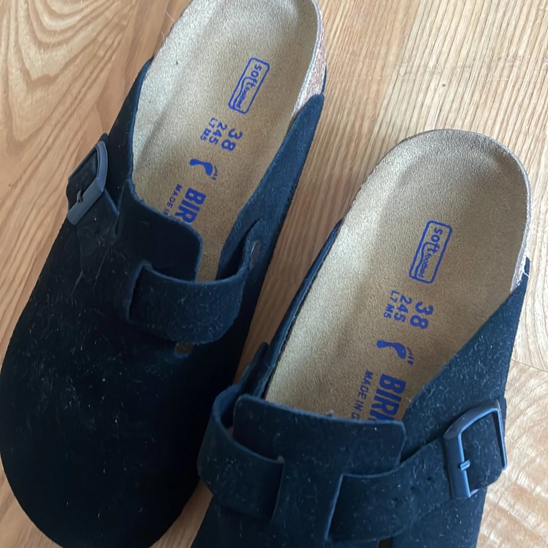 Svarta Birkenstock Boston mockasandaler - 1