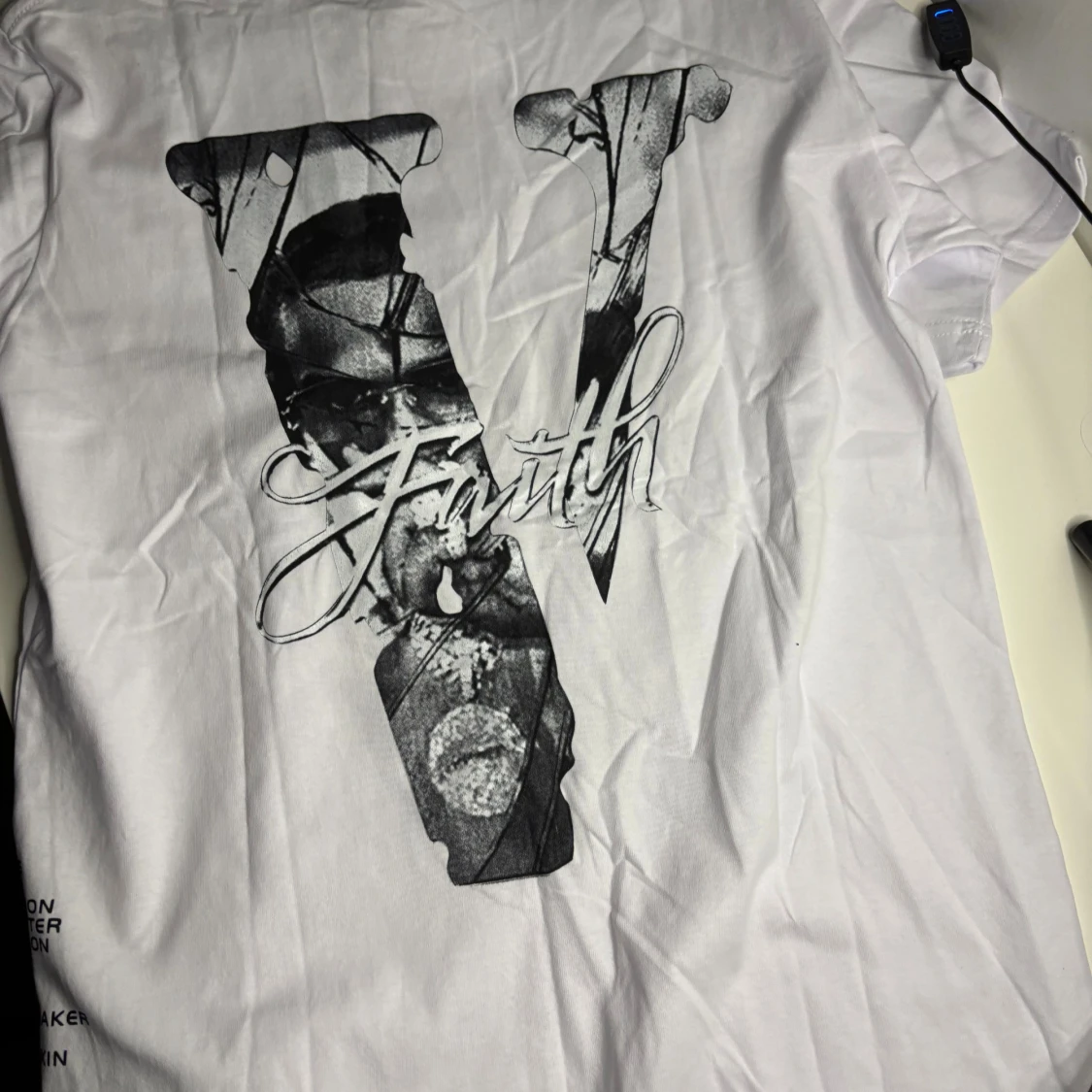 Pop Smoke x Vlone vit t-shirt - 1