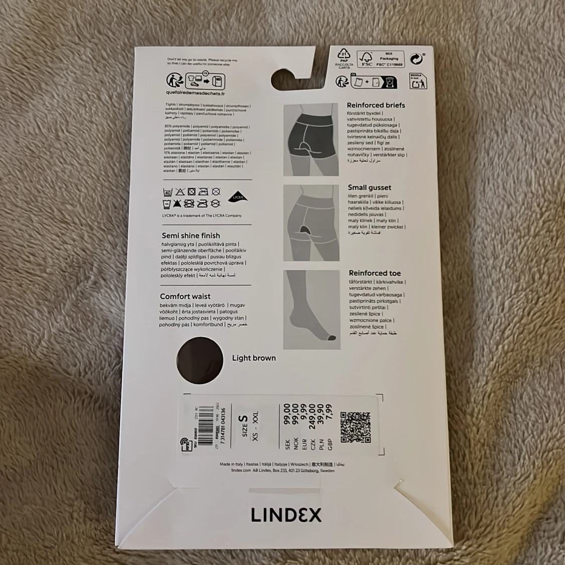 Ljusbruna strumpbyxor från Lindex - 1