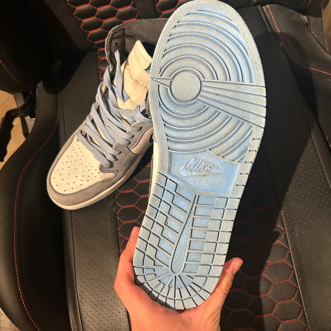 Nike Air Jordan 1 High grå/vit - 4