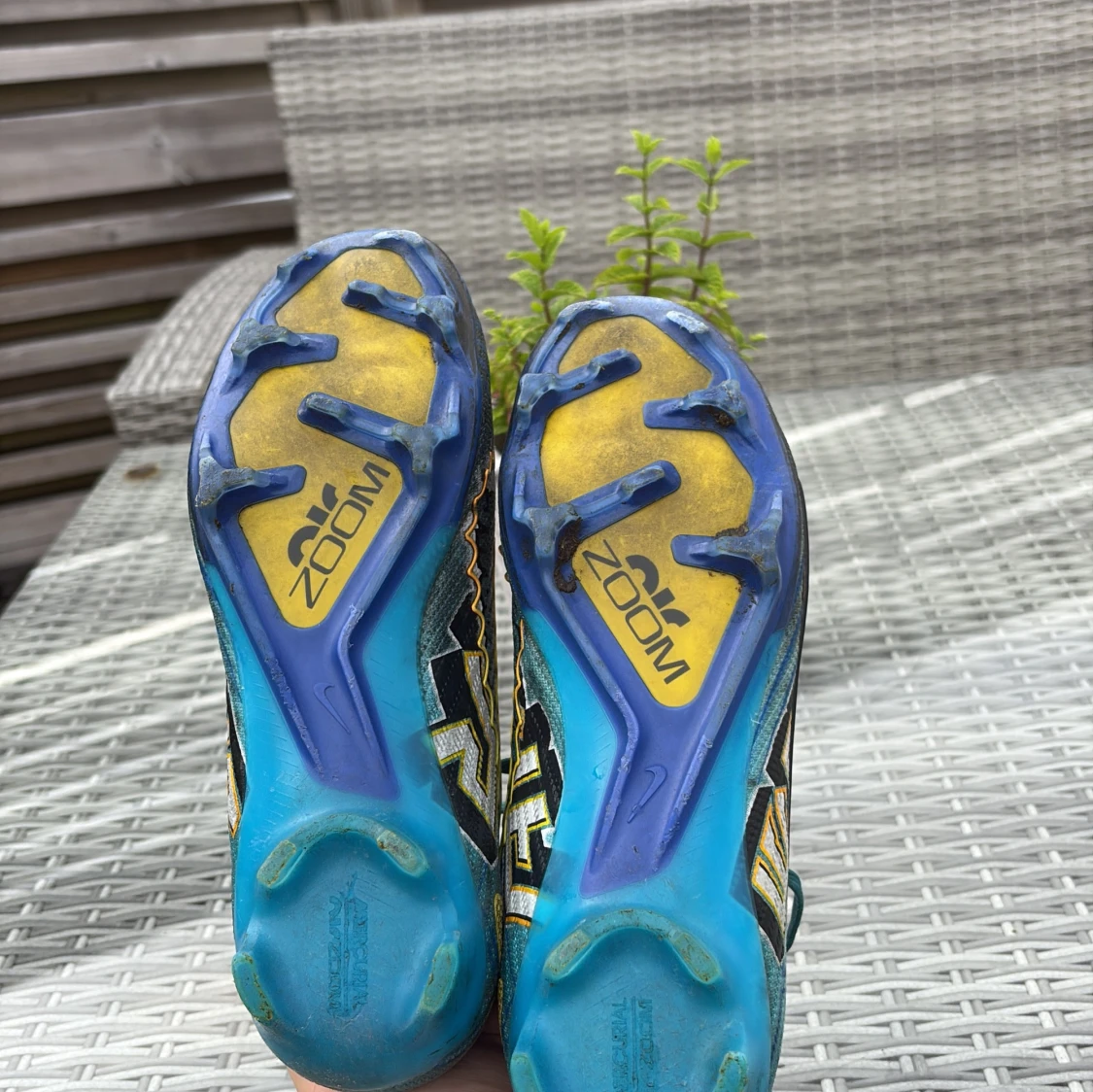 Nike Zoom Mercurial fotbollsskor blå/gul - 2