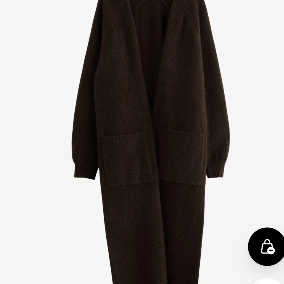 stickad brun kofta - 1