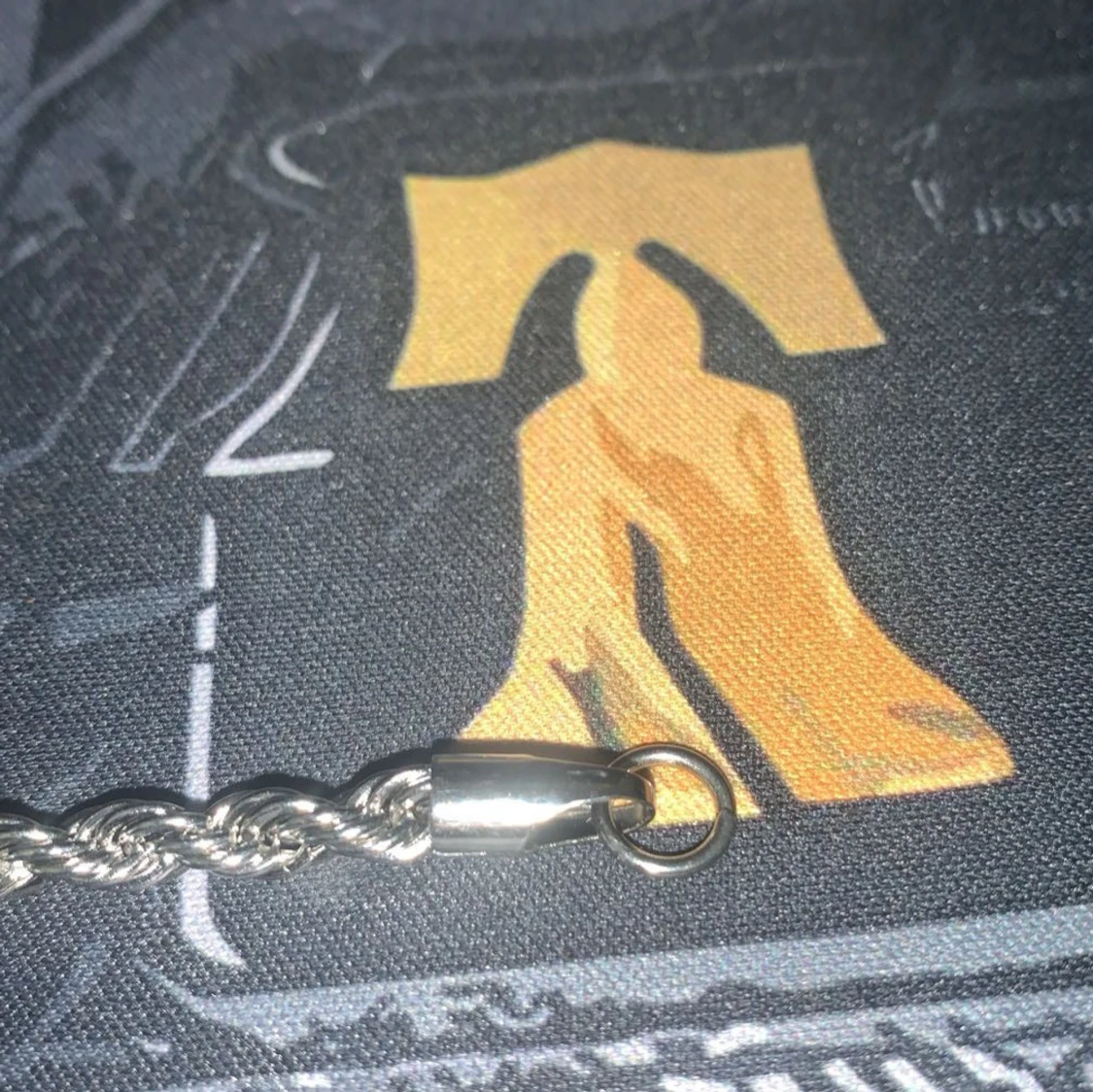 Flätad silverfärgad kedja armband - 2