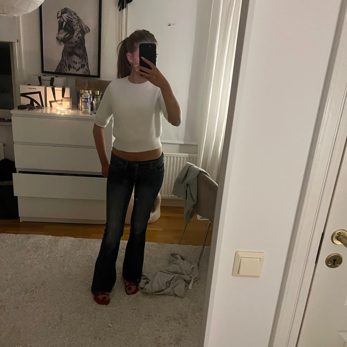 Vit jättefin tröja från Zara