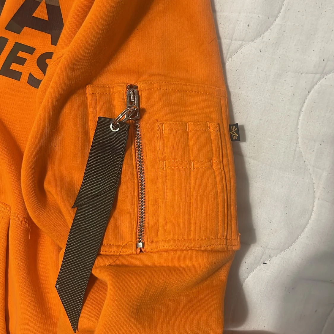 Orange hoodie Alpha Industries S - 3