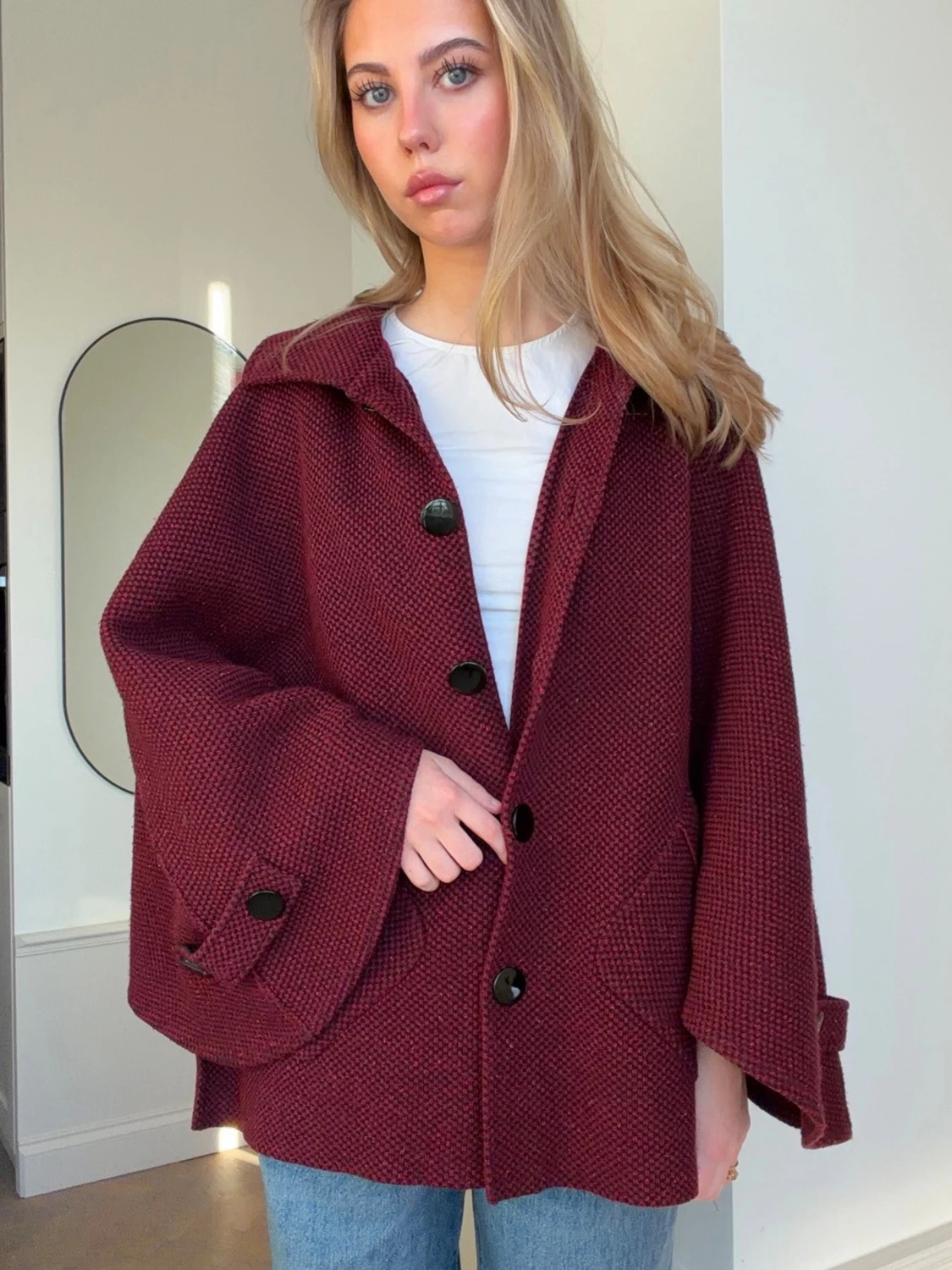 Röd kappa/poncho - 1