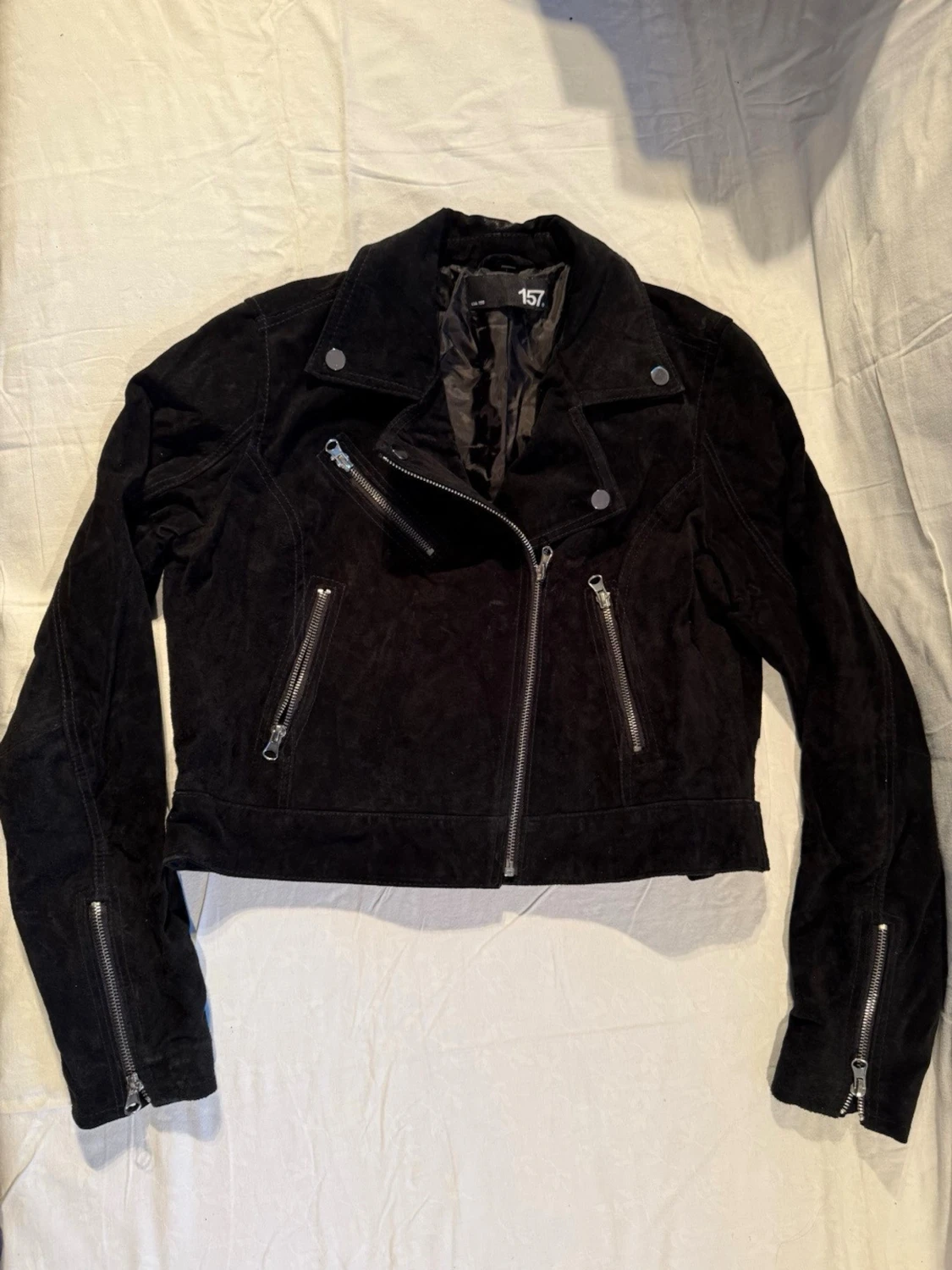 Svart mocka skinnjacka från 157