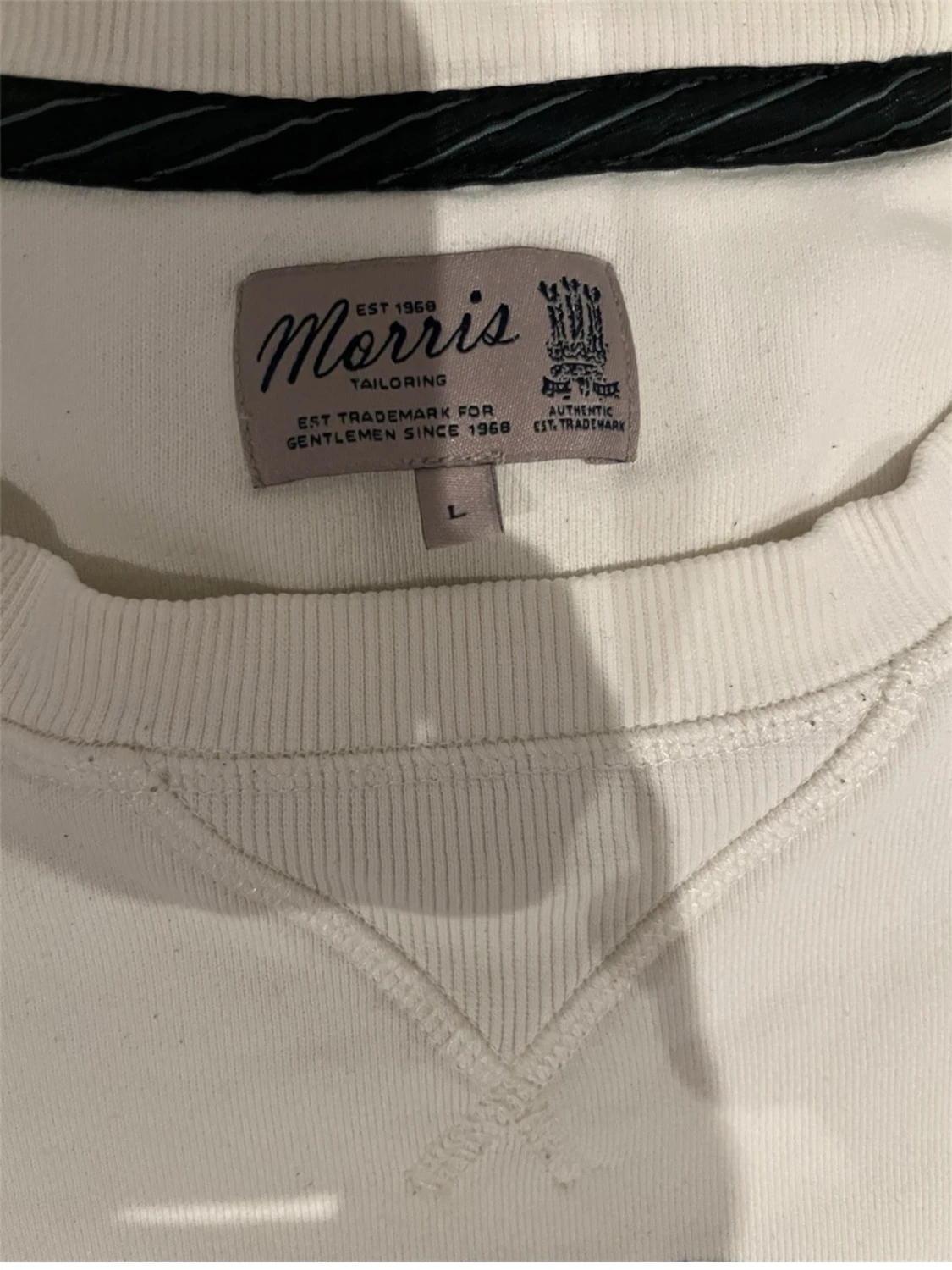 Vit sweatshirt från Morris, storlek L - 1