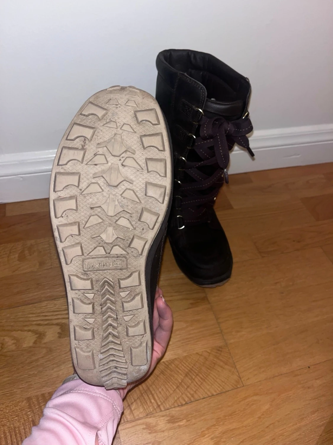 Bruna höga Timberland boots storlek 37 - 3