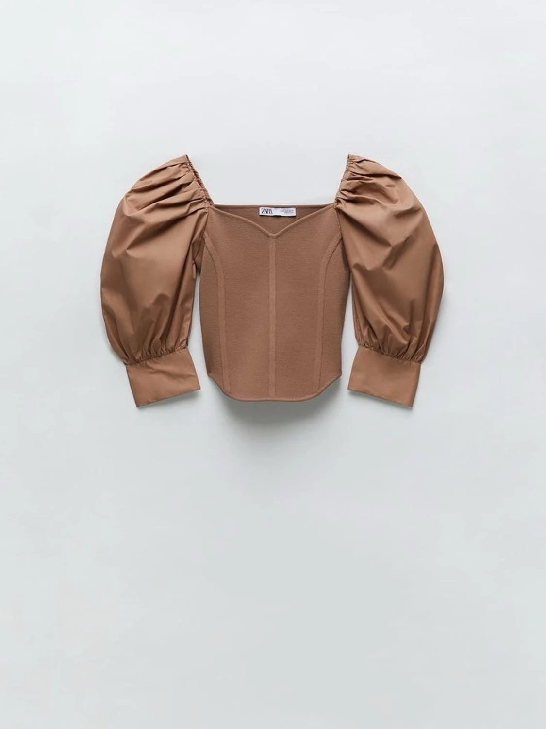 Zara Poplin Knit Top - 1