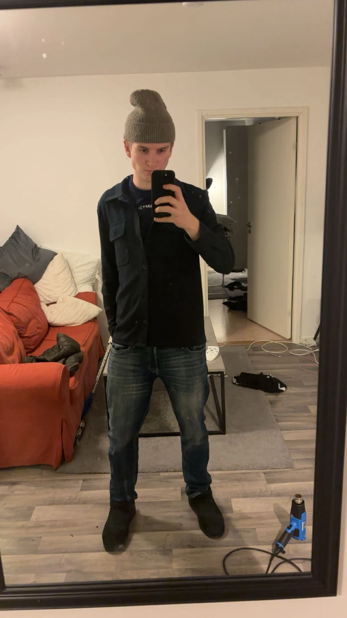 Blå tapered jeans Tapered/Mike