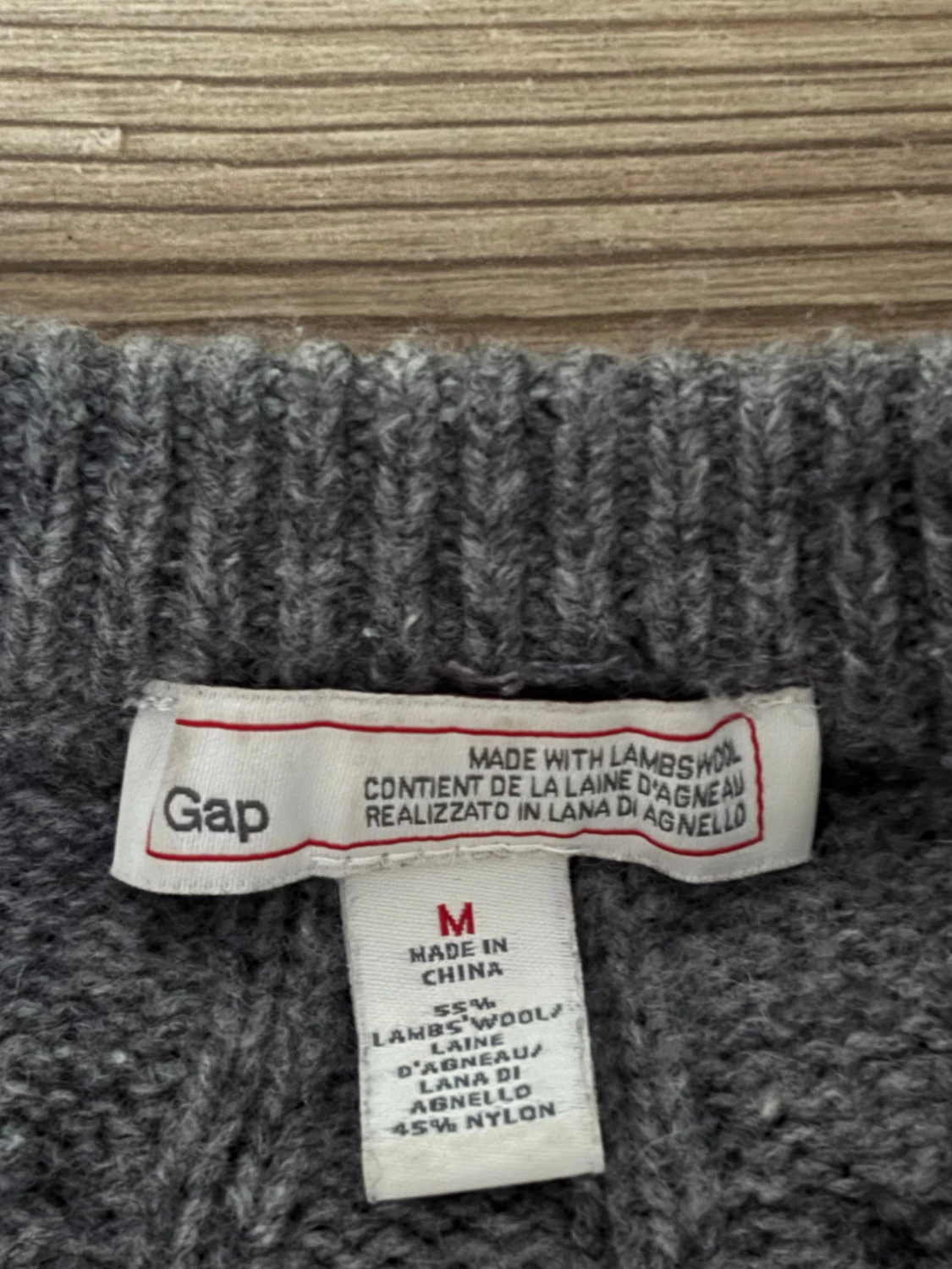 Grå kabelstickad tröja från Gap - 2