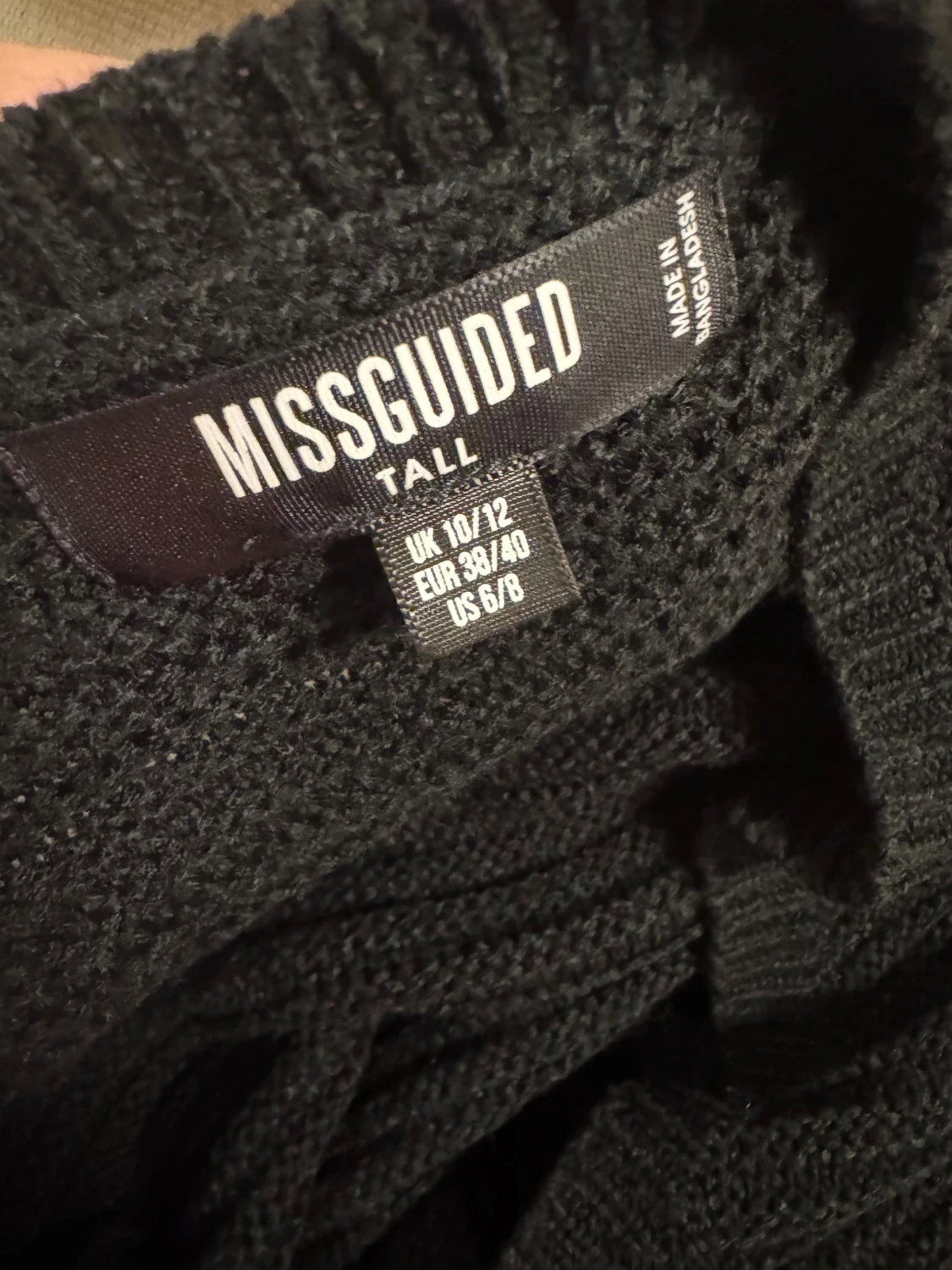 Svart stickad klänning Missguided - 2