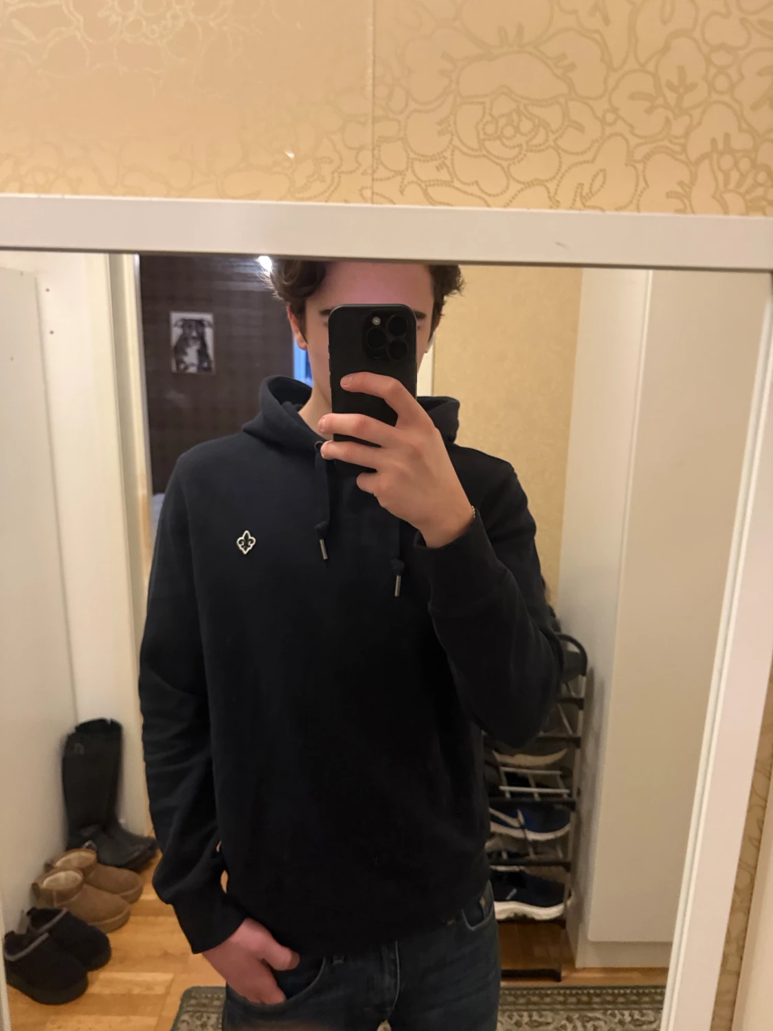 Mörkblå Morris Hoodie - 1