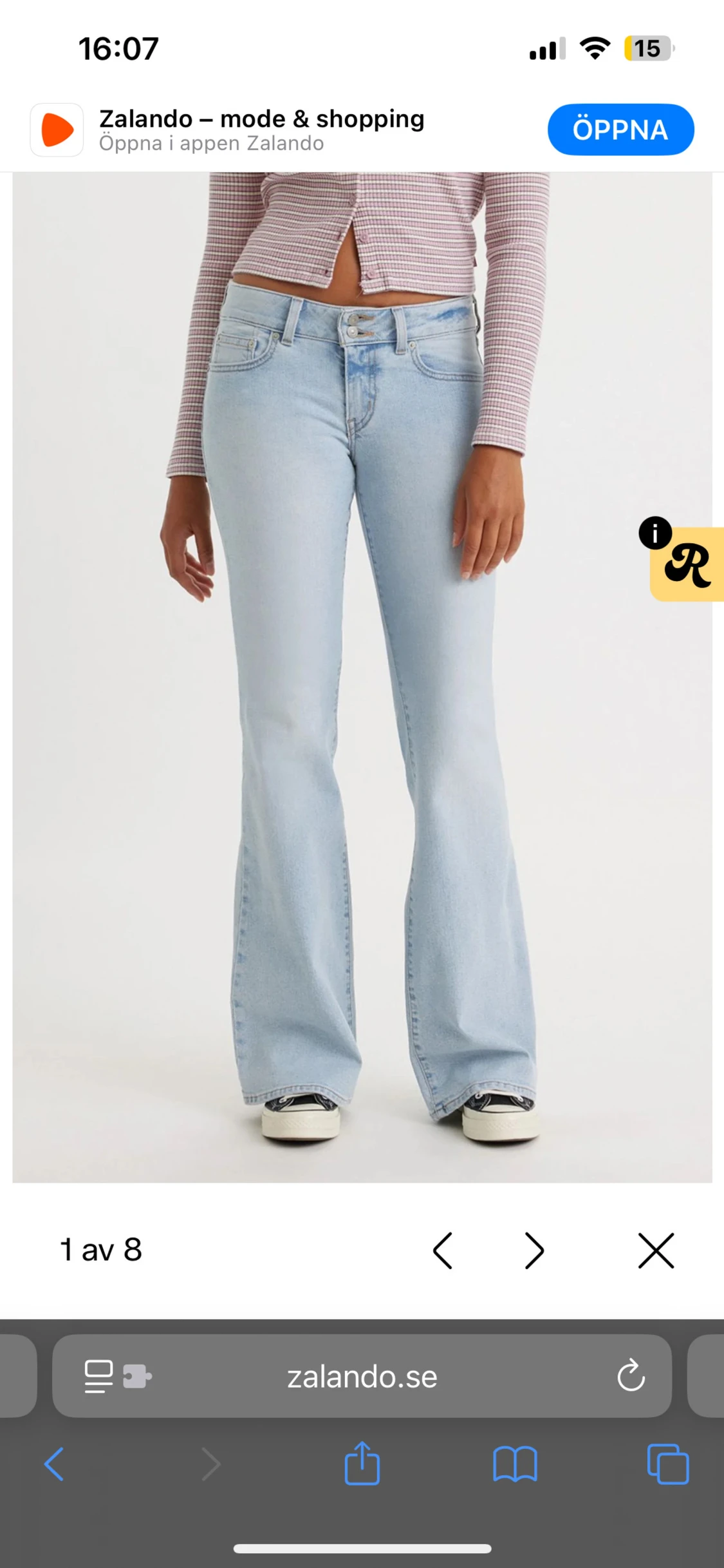 Levi's superlow flare jeans