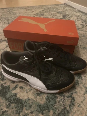puma idrottskor - Jätte bra och jätte fräscha har aldrig använt dom, helt nya, säljer på grund av jag fick dom på födelsedagen men jag behöver inte dom, och jag behöver pengar