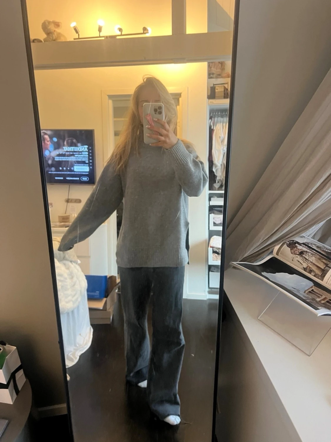 Stickad tröja🩵 - 1