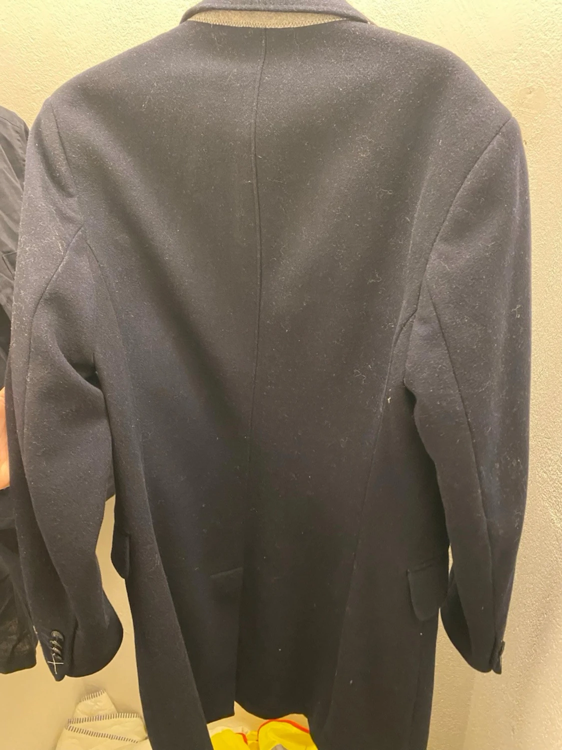 Mörkblå ullkappa från Mango Man - 3