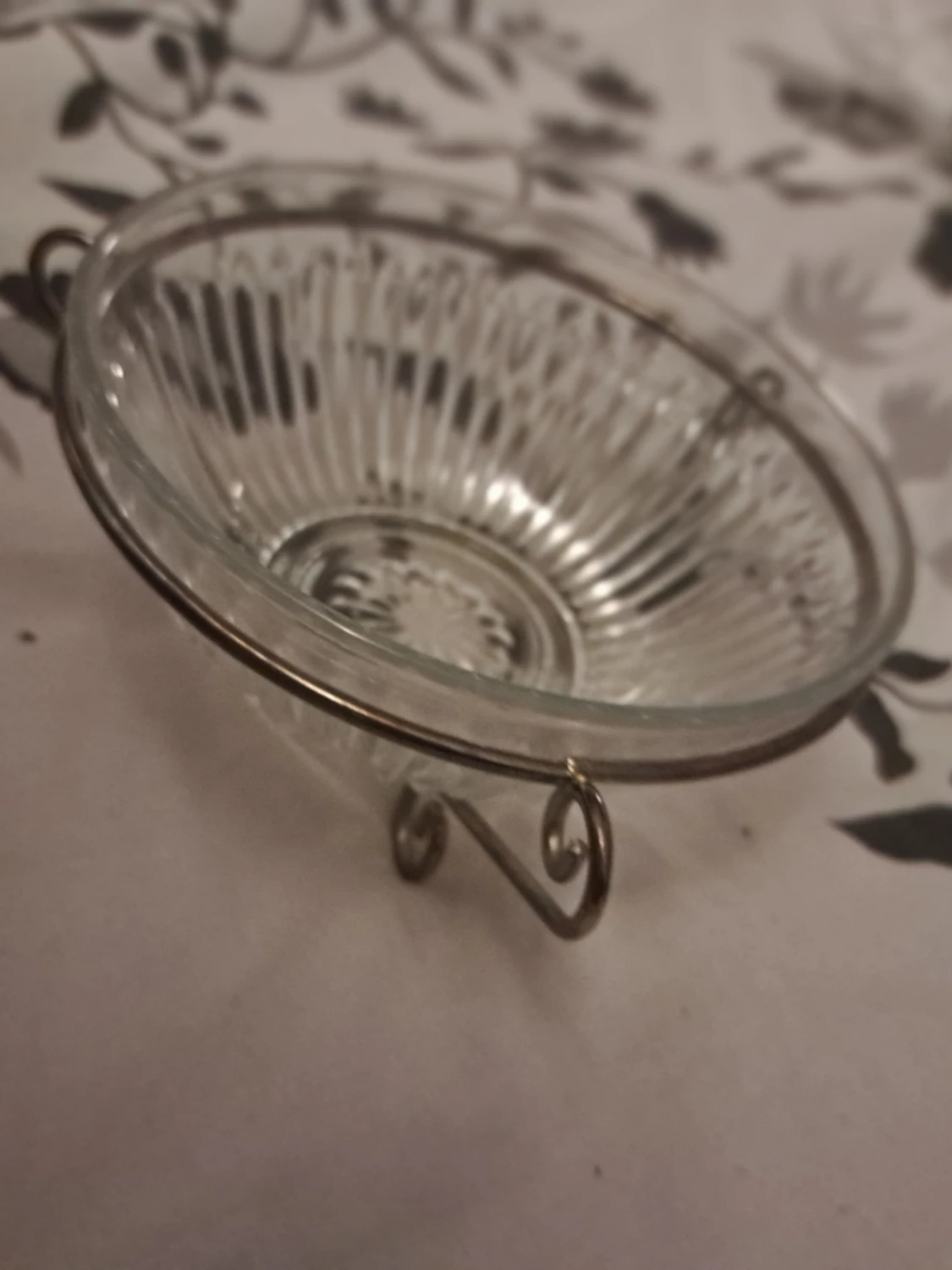 Silverpläterad Glass- & dessertskål - 1