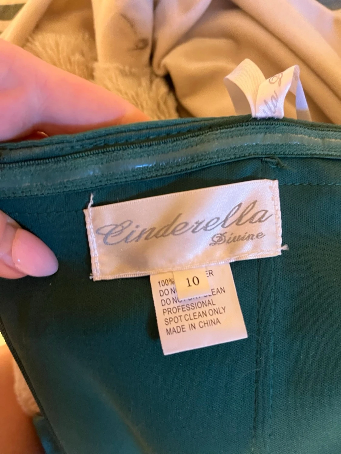 Grön axelbandslös långklänning - 6