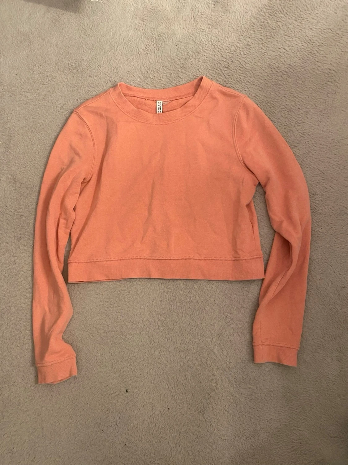 Croppad långärmad tröja