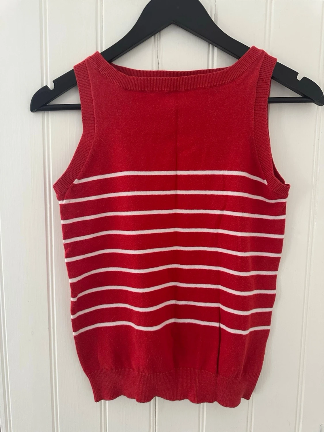 Röd randig linnetopp från Zara