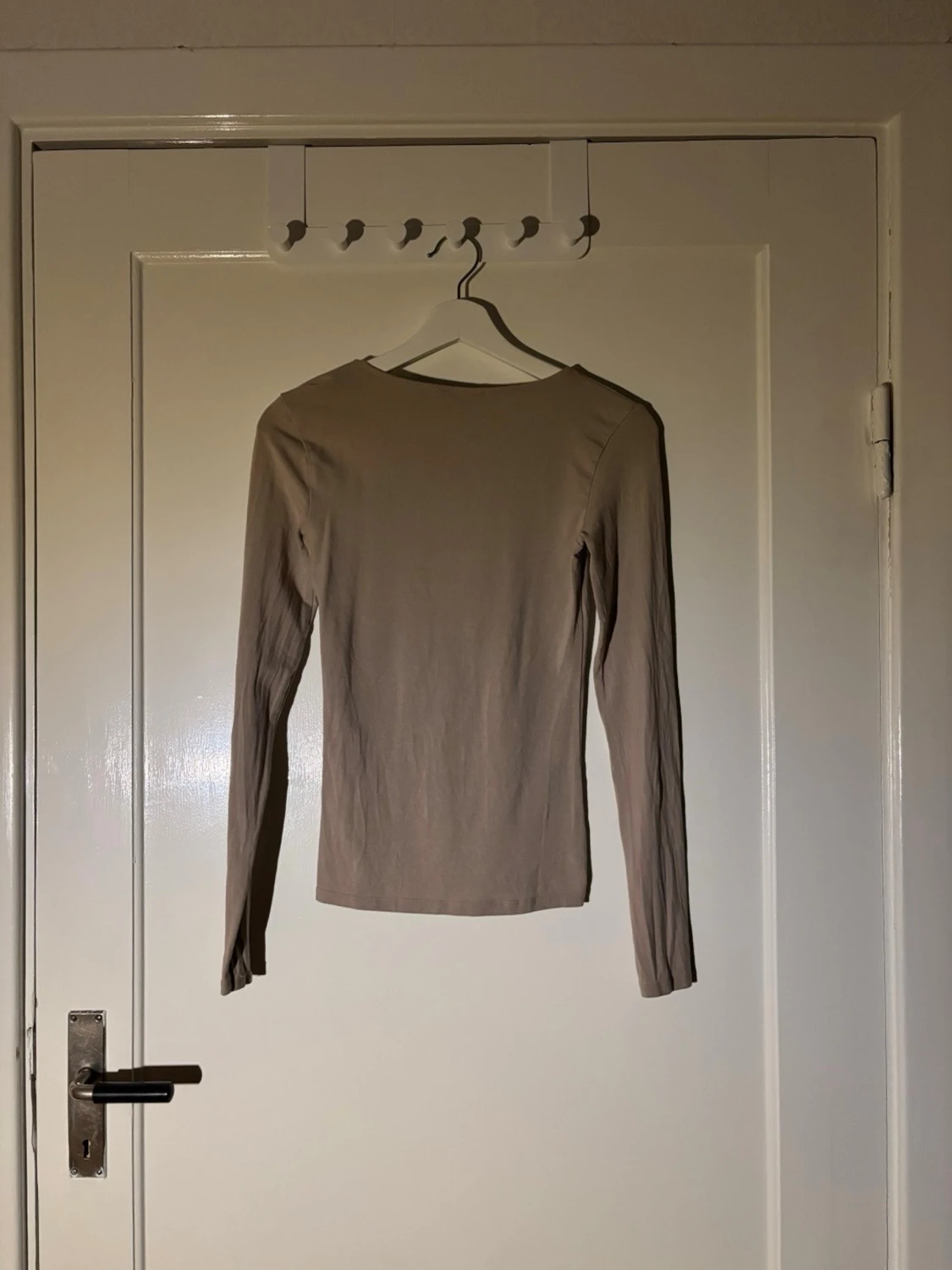 Beige långärmad topp - 1