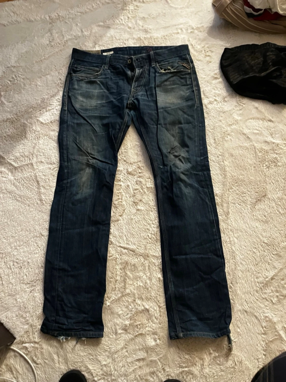 Replay Blue Jeans raka blå jeans