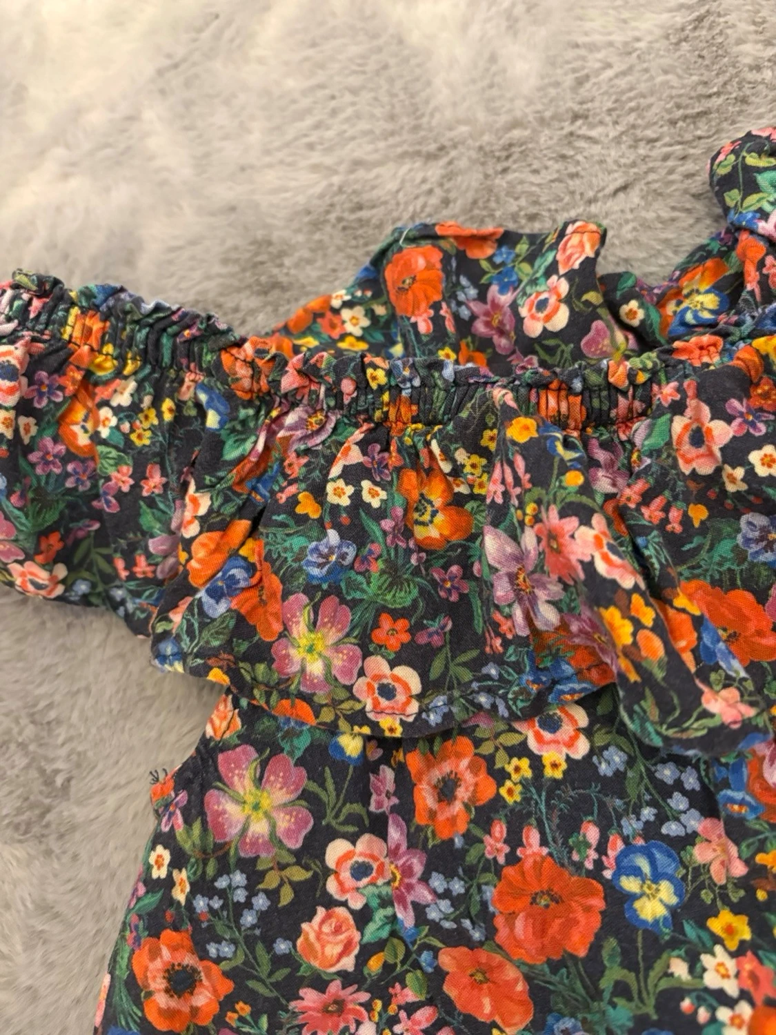 Blommig offshoulder topp från H&M - 1