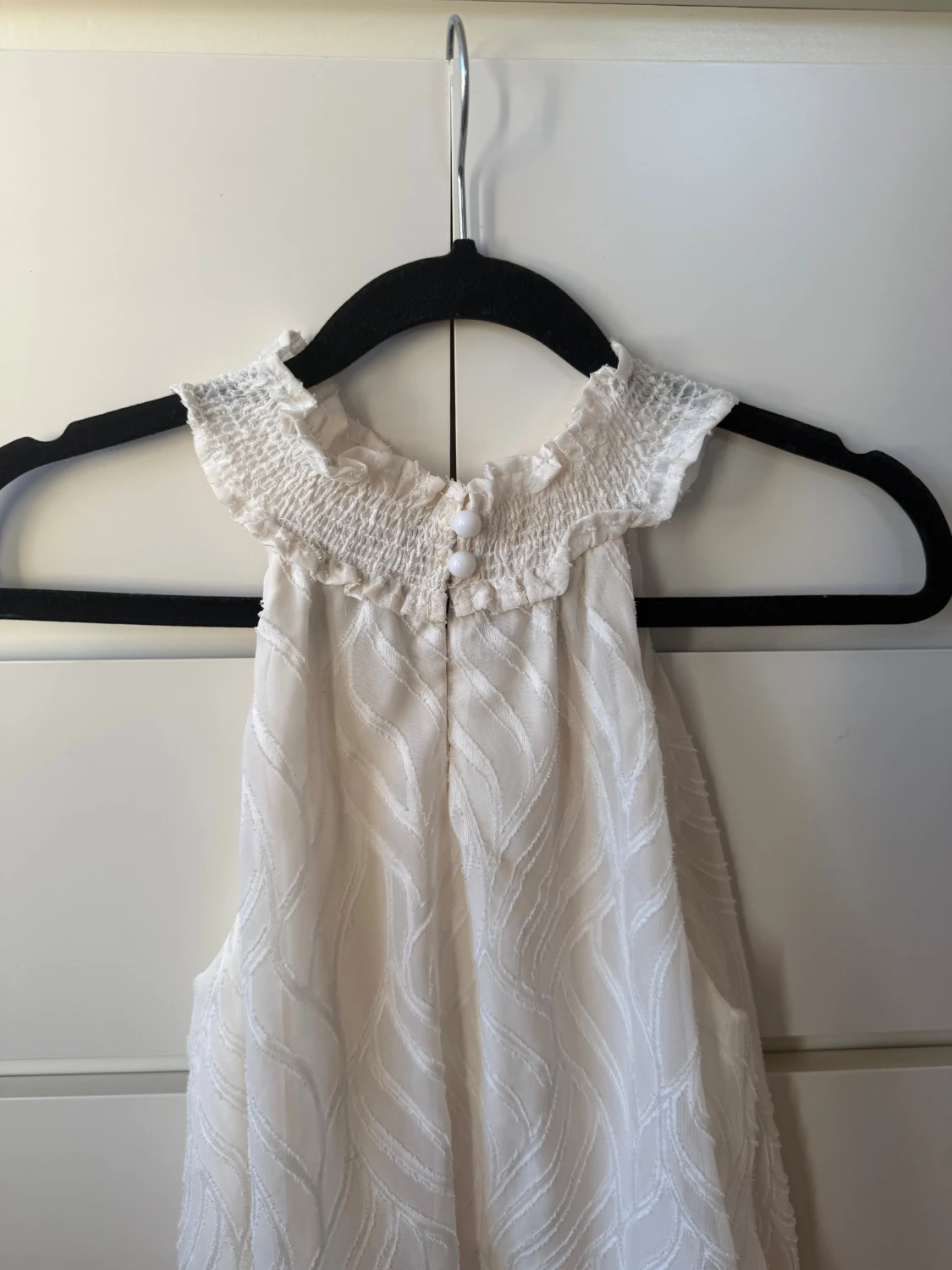 Vit kortklänning med volang från SHEIN - 3