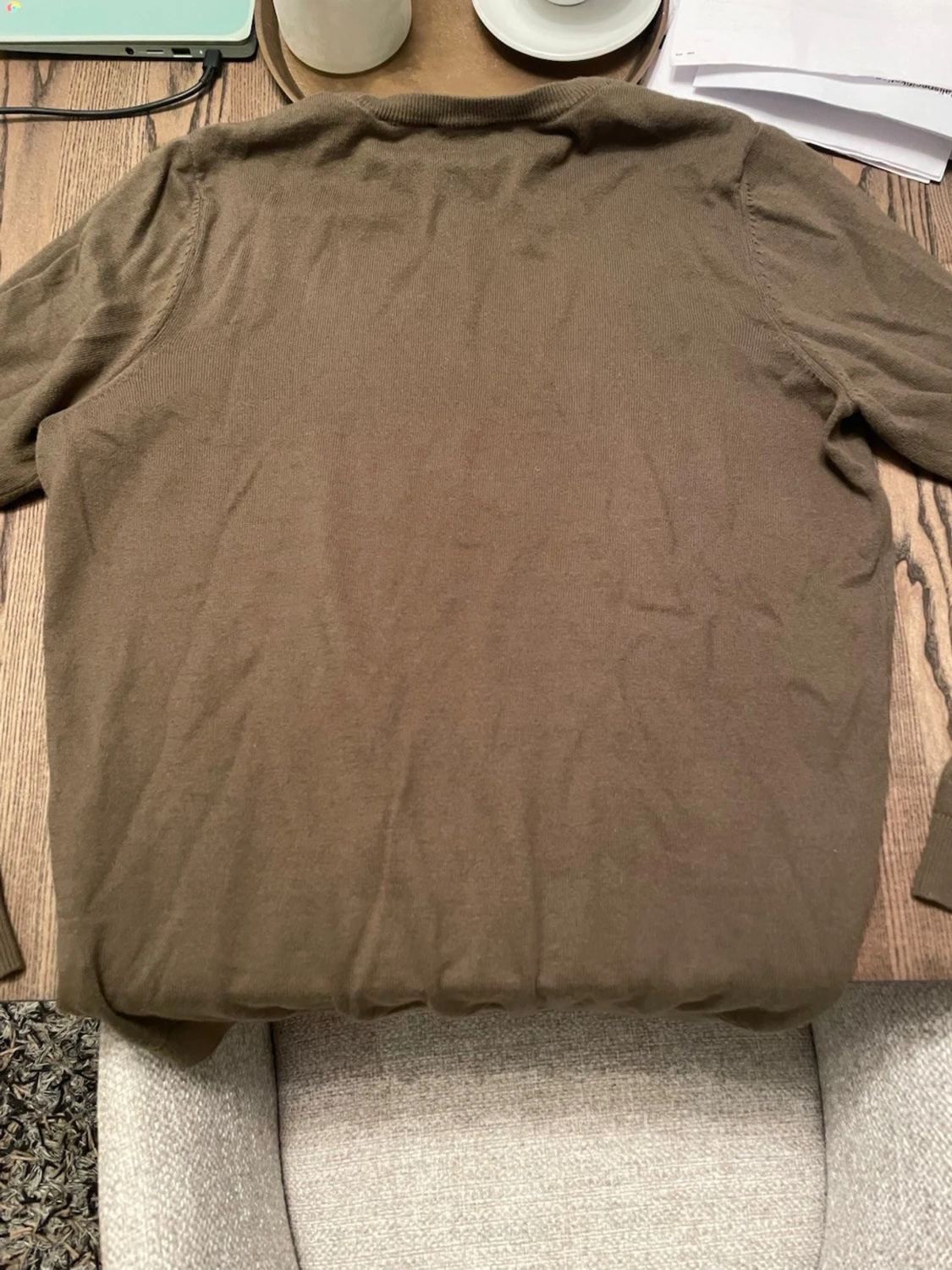 Olivgrön stickad tröja från New Look - 1