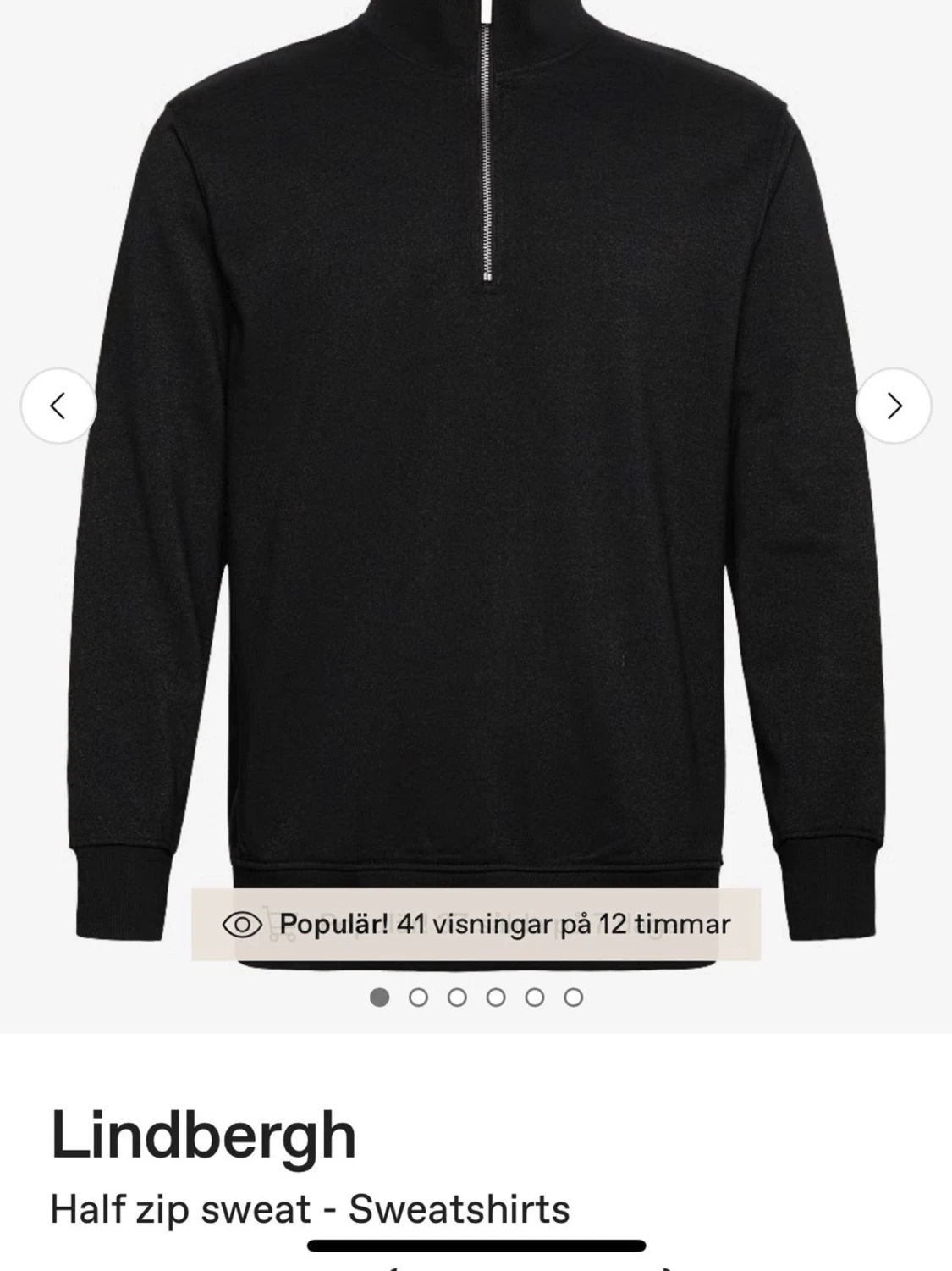Svart half zip sweatshirt Lindbergh den är helt ny har inte använt den pris lappen är kvar  - 1