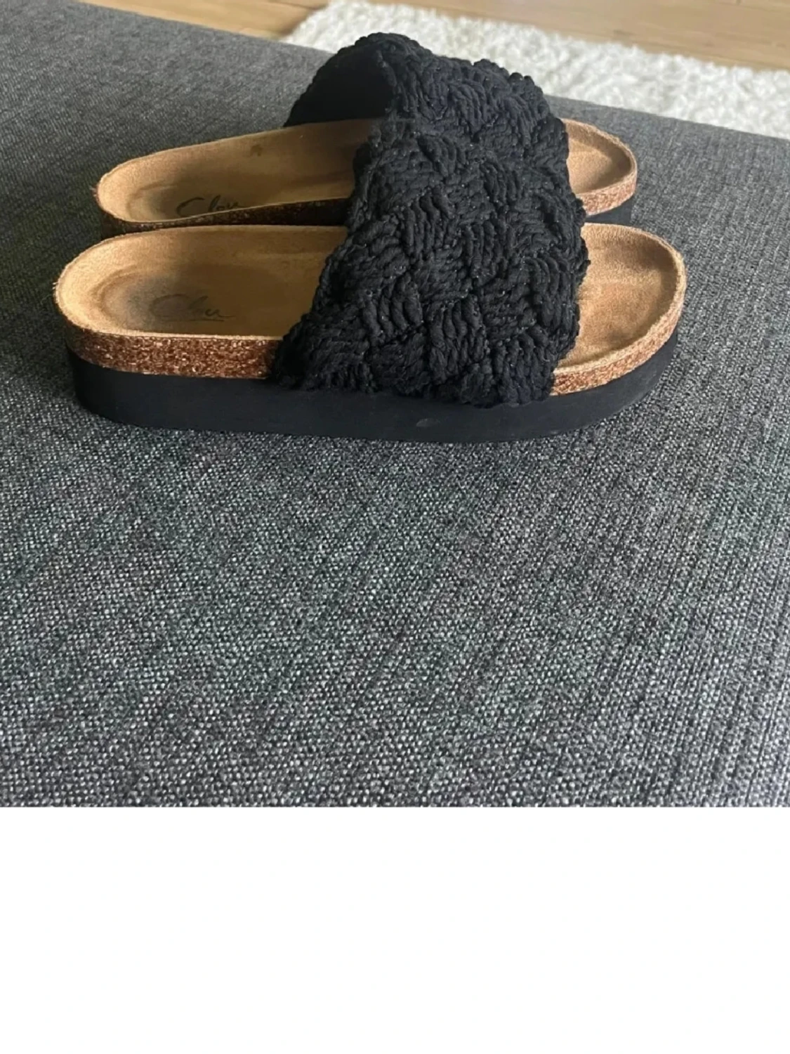 Svarta sandaler med flätad ovandel - 3