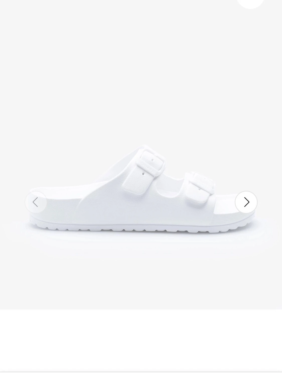 Vita sandaler med dubbla spännen