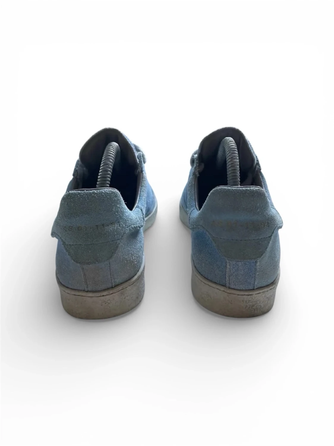 All Saints ljusblå sneakers mocka - 2