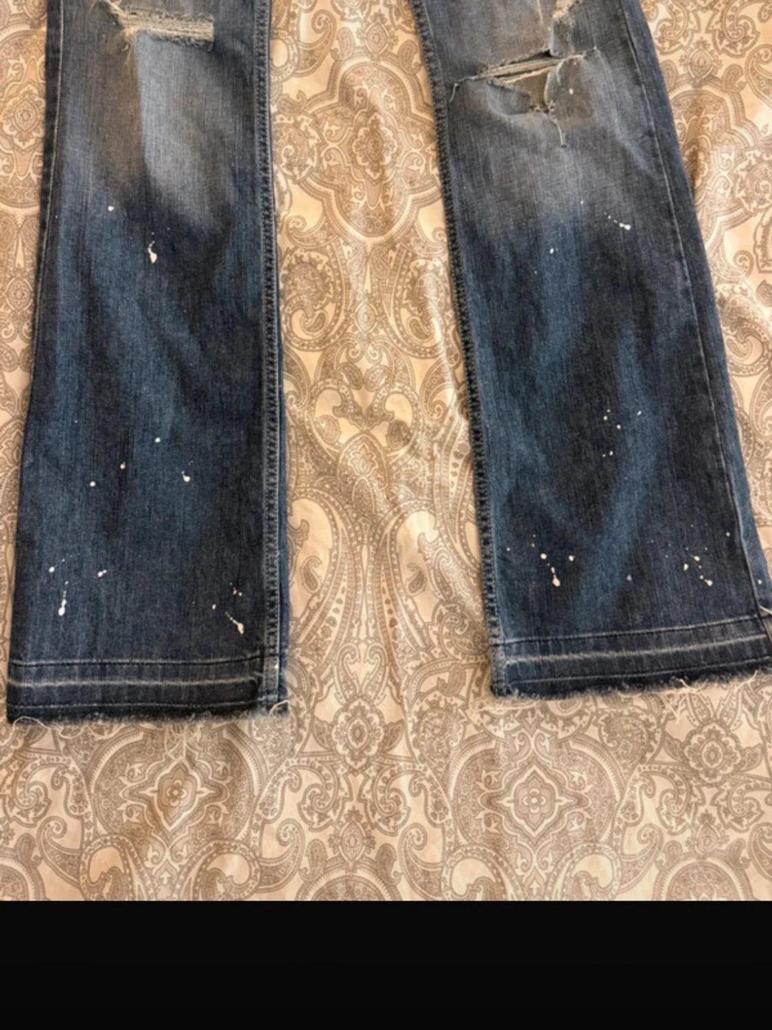 Blå bootcut jeans från Guess - 4